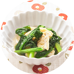 小松菜と油揚げの煮浸し