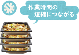 作業時間の短縮につながる