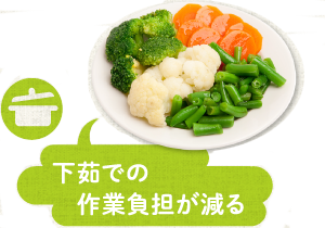 下茹での作業負担が減る