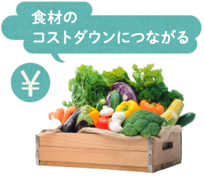 食材のコストダウンにつながる