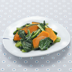 小松菜とカボチャのナムル（病院食：副菜）