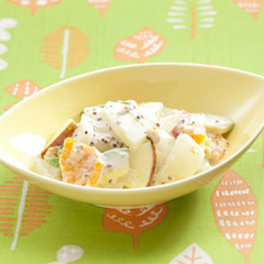白菜と冬のフルーツサラダ（病院食：副菜）
